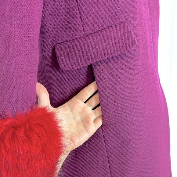 Stunning DKNY wool and fur coat - Picture 5 of 7